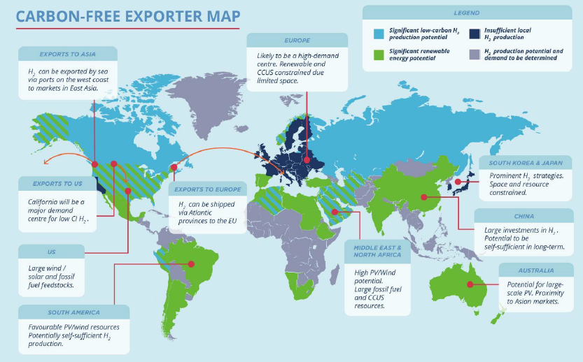 CARBON-FREE EXPORTER MAP