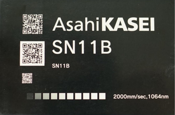 ตัวอย่างการมาร์กด้วยเลเซอร์โดยใช้ SN11B ของ Asahi Kasei