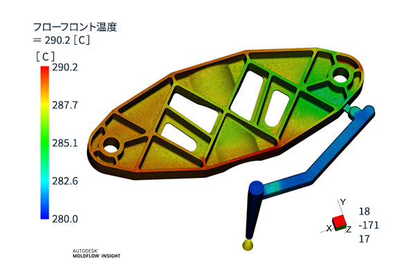 フローフロントの樹脂温度