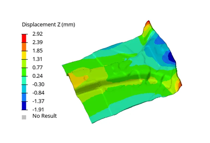 反り変形量の予測（反り変形量）